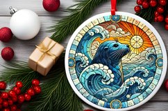 Round Christmas Ornament Sublimation|Clipart Product Image 1