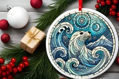 Round Christmas Ornament Sublimation|Clipart Product Image 1