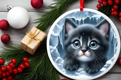 Round Christmas Ornament Sublimation|Clipart Product Image 1