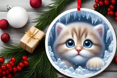 Round Christmas Ornament Sublimation|Clipart Product Image 2