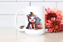 Cute Baby Pig Watercolor for Halloween Product Image 2