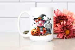 Cute Baby Pig Watercolor for Halloween Product Image 2