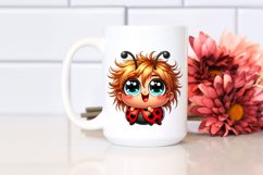 Crazy Ladybug Baby Clipart Sublimation Product Image 2