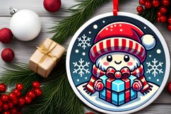 Round Christmas Ornament Sublimation|Clipart Product Image 2