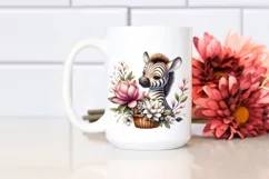 Whimsical Baby Zebra with Flower Basket | Magnolia Bouquet Product Image 2