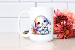 Colorful Babies Watercolor Rabbit | Sublimation | Clipart Product Image 2