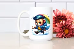 Watercolor Bear Running, Transparent PNG Product Image 2