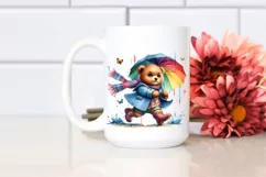 Watercolor Bear Running, Transparent PNG Product Image 2