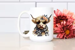 Elegant Highland Cow Animal Print Watercolor Product Image 2