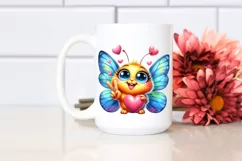 Vibrant Smiling Butterfly Love | Sublimation Clipart Product Image 2