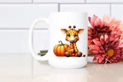 Vibrant Watercolor Funny Giraffe Clipart Product Image 2
