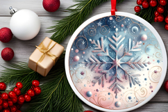 Round Christmass Ornament PNG Product Image 2