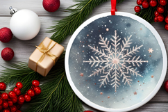 Round Christmass Ornament PNG Product Image 2