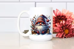 Vibrant Watercolor Winter Gnome PNG Product Image 2