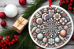 Round Christmas Ornament Sublimation|Clipart Product Image 1