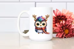 Expressive Baby Owl Watercolor PNG Product Image 2
