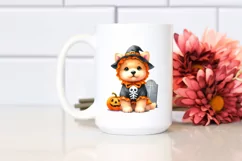 Vibrant Halloween Baby Dog | Watercolor Product Image 2