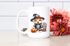 Vibrant Halloween Baby Dog | Watercolor Product Image 2