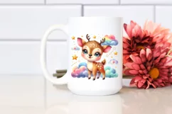 Colorful Smiling Baby Reindeer | Clipart Product Image 2