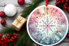 Round Christmass Ornament PNG Product Image 2