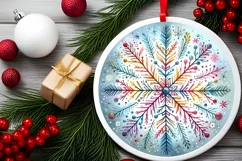 Round Christmas Ornament Sublimation|Clipart Product Image 2