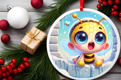 Round Christmass Ornament PNG Product Image 2