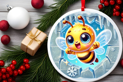 Round Christmass Ornament PNG Product Image 2