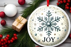 Round Christmas Ornament Sublimation|Clipart Product Image 2