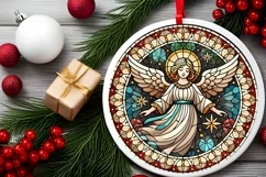 Round Christmas Ornament Sublimation|Clipart Product Image 1