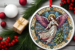 Round Christmas Ornament Sublimation|Clipart Product Image 1