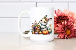 Colorful Sitting Bunny | Sublimation | Clipart Product Image 2