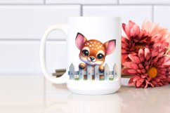 Colorful Baby Deer Watercolor | Sublimation Clipart Product Image 2