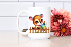Colorful Baby Deer Watercolor | Sublimation Clipart Product Image 2