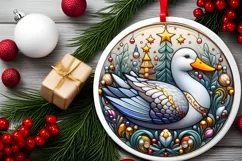 Round Christmas Ornament Sublimation|Clipart Product Image 2