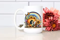 Fairy House with Rainbow | Clipart Product Image 2