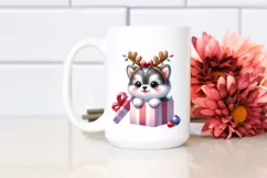 Pastel Baby Husky Watercolor PNG Product Image 2