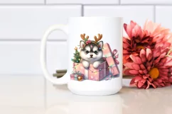 Pastel Baby Husky Watercolor PNG Product Image 2