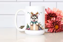 Enthusiastic Baby Siberian Husky PNG Product Image 2