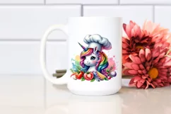 Baby Unicorn with Chef Hat, PNG Product Image 2