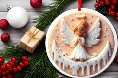 Round Christmass Ornament PNG Product Image 2