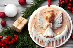 Round Christmas Ornament Sublimation|Clipart Product Image 2