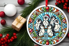 Round Christmas Ornament Sublimation|Clipart Product Image 1