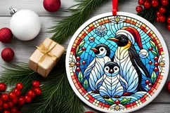 Round Christmas Ornament Sublimation|Clipart Product Image 1