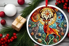 Round Christmas Ornament Sublimation|Clipart Product Image 1