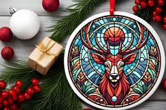 Round Christmas Ornament Sublimation|Clipart Product Image 1
