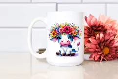 Cartoon-Style Vibrant Cow PNG Product Image 2
