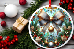 Round Christmass Ornament PNG Product Image 2