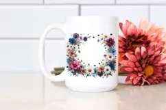 Centered Watercolor Wild Flowers | Sublimation Clipart Product Image 2
