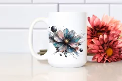 Watercolor Glossy Cosmos Sticker Clipart Product Image 2
