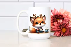 Expressive Baby Fox Watercolor PNG Product Image 2